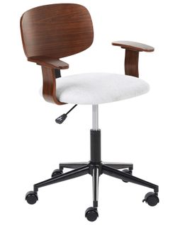 Chaise De Bureau Gunnison Lin Synthétique Gris Clair