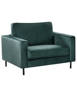 Fauteuil Savalen Velours Vert Foncé