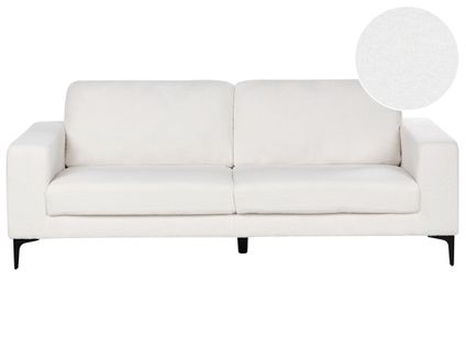 Canapé 3 Places Vadstena Bouclé Blanc Cassé