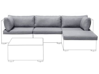 Ensemble De Housses De Coussins D'extérieur Sano Gris Clair