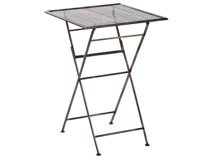 Table De Bar De Jardin Bormio 60 Cm 60 Cm Métal Noir