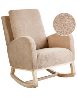 Fauteuil à Bascule Alsta Bouclé Beige