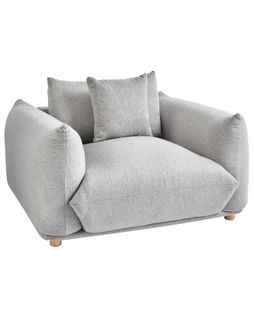 Fauteuil Luvos Tissu Gris Clair