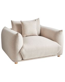 Fauteuil Luvos Tissu Beige Clair
