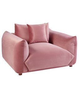 Fauteuil Luvos Velours Rose