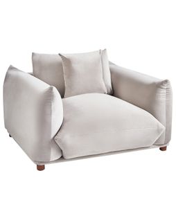 Fauteuil Luvos Velours Taupe