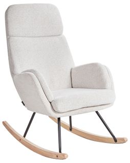 Fauteuil à Bascule Kvelia Tissu Blanc Cassé