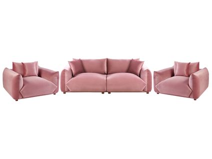 Ensemble De Salon 5 Places Luvos Velours Rose
