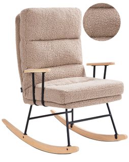 Fauteuil à Bascule Eskelin Bouclé Beige