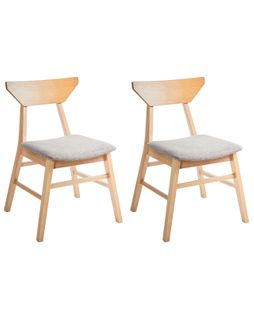 Lot De 2 Chaises De Salle à Manger Hopkins Bois Marron Clair