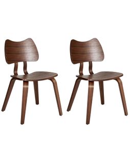 Lot De 2 Chaises De Salle à Manger Diana Bois Marron Foncé