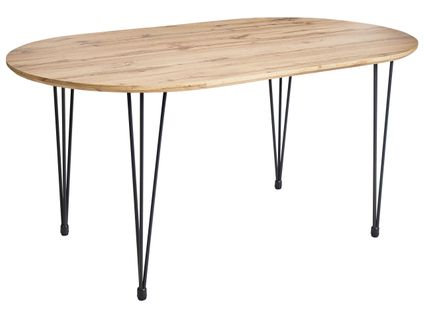 Table De Repas Cavell Marron Clair 160 Cm 90 Cm
