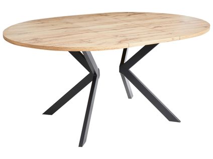 Table De Salle à Manger Extensible Carlea Marron Clair 120/160 Cm 120 Cm