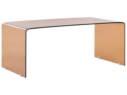 Table Basse Kendall Verre De Sécurité Marron