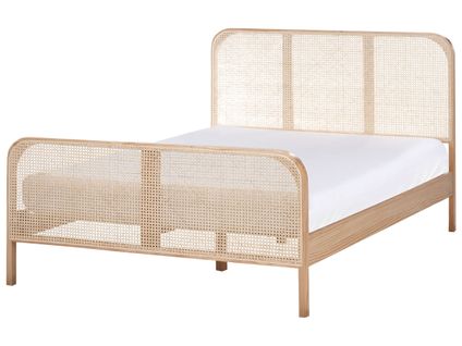 Lit Avec Sommier Bois De Pin Gonfaron 140 X 200 Cm Marron Clair