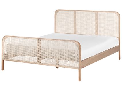 Lit Avec Sommier Bois De Pin Gonfaron 160 X 200 Cm Marron Clair