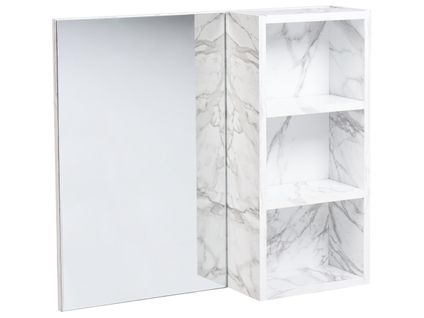 Armoire De Toilette Murale Joinville 60 Cm 54 Cm Marbre Blanc
