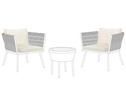 Ensemble De Housses De Coussins D'extérieur Gargano Beige Clair