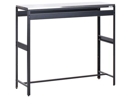 Table De Bar Pour L'extérieur Maenza Noir 40 Cm 120 Cm Métal