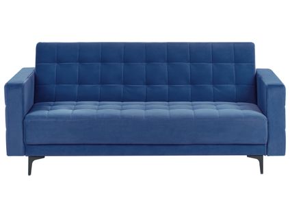 Canapé-lit 3 Places Aberdeen Velours Bleu