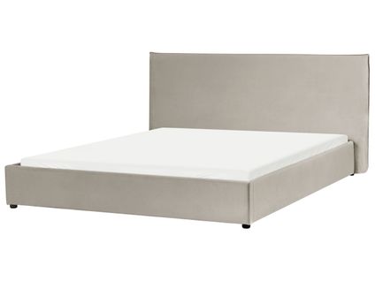 Lit à Eau Velours Lavaur 180 X 200 Cm Taupe