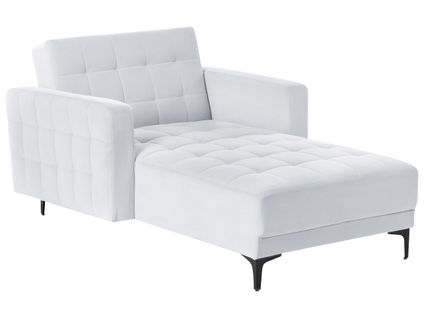 Chaise Longue Aberdeen Velours Gris Clair