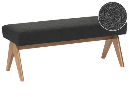 Banc Tamre Bouclé Noir/ Marron Foncé