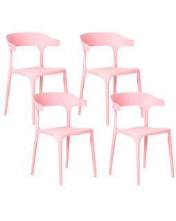 Lot De 4 Chaises De Jardin Gubbio Rose