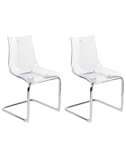 Lot De 2 Chaises De Salle à Manger Marshall Transparent