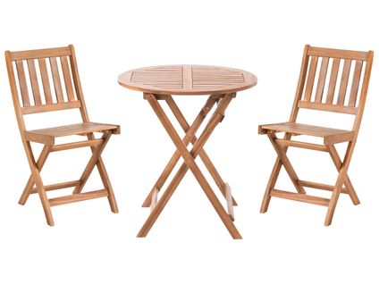 Ensemble Pour Bistro Pliant Febbio Bois D'acacia Certifié Marron