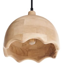 Lampe Suspension Gomati Bois De Manguier Marron Clair