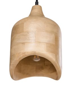 Lampe Suspension Pandu Bois De Manguier Marron Clair