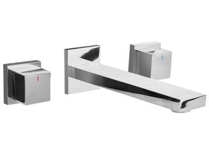 Robinet De Lavabo Mural Pailon Laiton Argenté