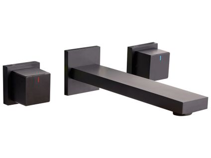 Robinet De Lavabo Mural Pailon Laiton Noir