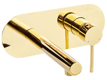 Robinet De Lavabo Mural Clavijo Laiton Doré