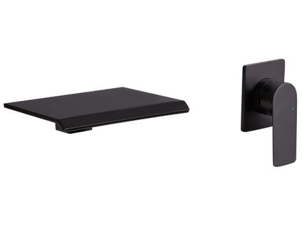 Robinet De Lavabo Mural Aponwao Laiton Noir