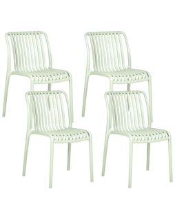 Lot De 4 Chaises De Jardin Ariccia Vert Clair