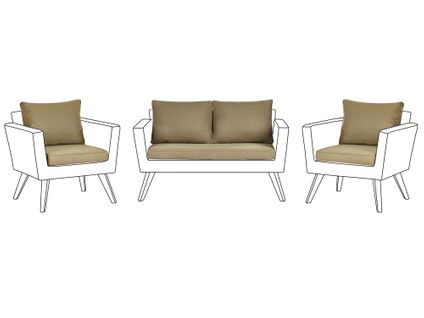 Ensemble De Housses De Coussins D'extérieur Vittoria Vert Olive