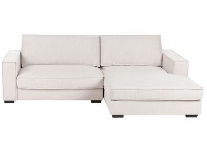 Canapé D'angle Renders Tissu Beige Clair Côté Gauche