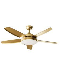 Ventilateur De Plafond Avec Lampe Goshaaba Avec Télécommande LED Laiton