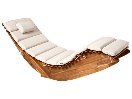 Transat Avec Coussin Brescia Premium Acacia Beige Clair