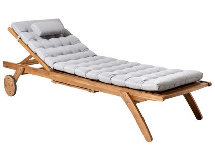 Transat Avec Coussin Cesana Premium Acacia Gris Clair