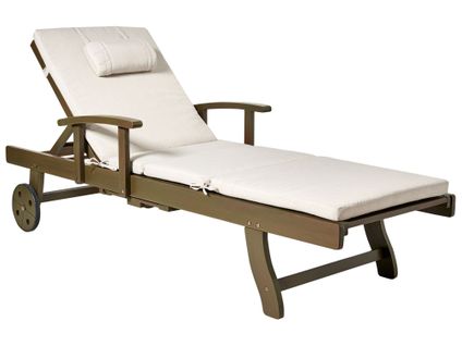 Transat Avec Coussin Amantea Premium Acacia Beige Clair