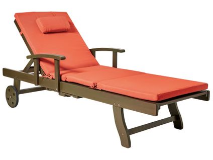Transat Avec Coussin Amantea Premium Acacia Rouge