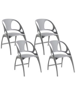 Lot De 4 Chaises De Jardin Nemi Pliant Gris