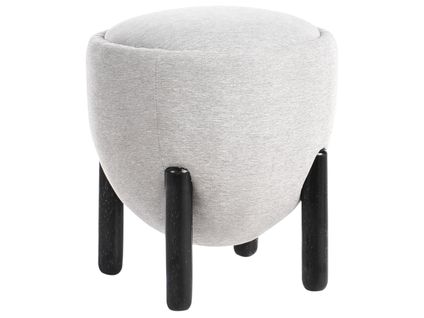 Pouf Archie Lin Synthétique Gris