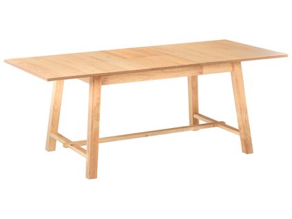 Table De Salle à Manger Extensible Barnes Frêne Clair 160/200 Cm 90 Cm