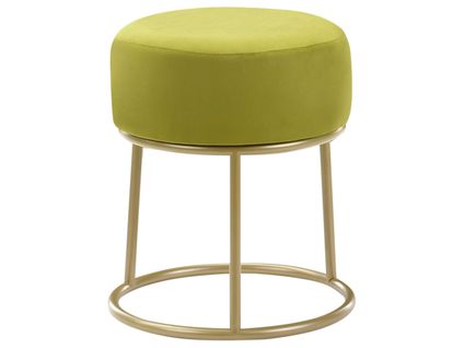Repose-pied Delco Velours Vert Citron