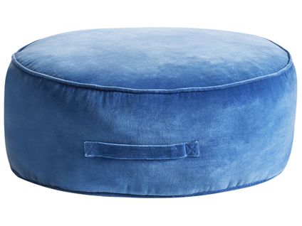 Pouf Yulle Velours Bleu