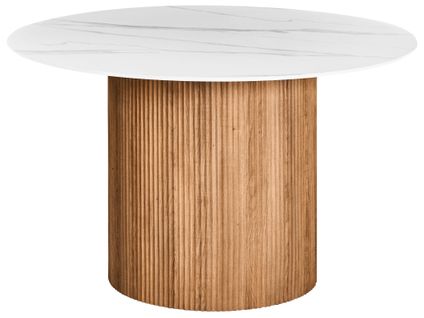 Table De Repas Albina Marbre Blanc 120 Cm 120 Cm